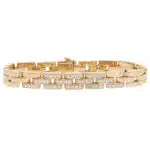 Vintage Cartier Maillon Panthère Diamond Bracelet in Yellow Gold