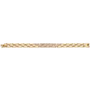 Vintage Cartier Maillon Panthère Diamond Bracelet in Yellow Gold