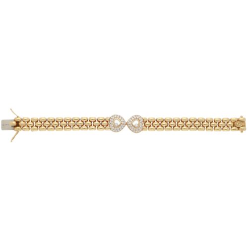 Vintage Chopard Happy Hearts Diamond Bracelet in Yellow Gold