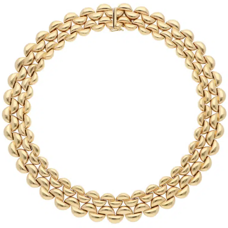 Vintage 1996 Cartier Fancy Link Necklace in Yellow Gold
