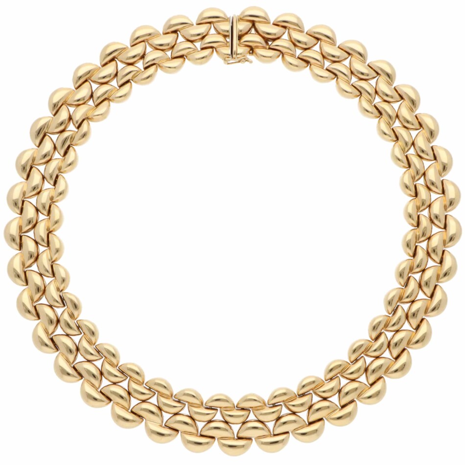 Vintage 1996 Cartier Fancy Link Necklace in Yellow Gold