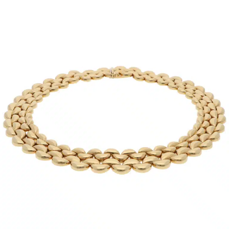 Vintage 1996 Cartier Fancy Link Necklace in Yellow Gold