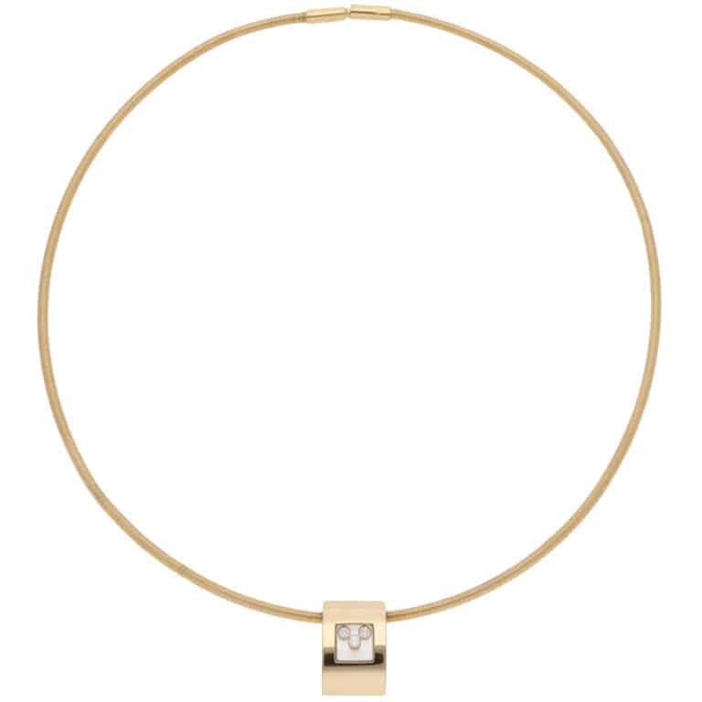 Vintage Chopard Happy Sport Diamond Pendant Necklace