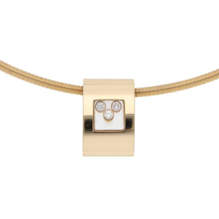 Vintage Chopard Happy Sport Diamond Pendant Necklace