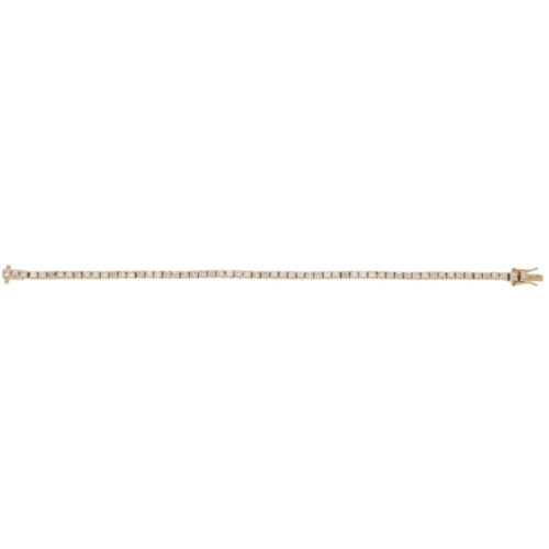 Vintage 2.95ct Diamond Line Tennis Bracelet in Yellow Gold