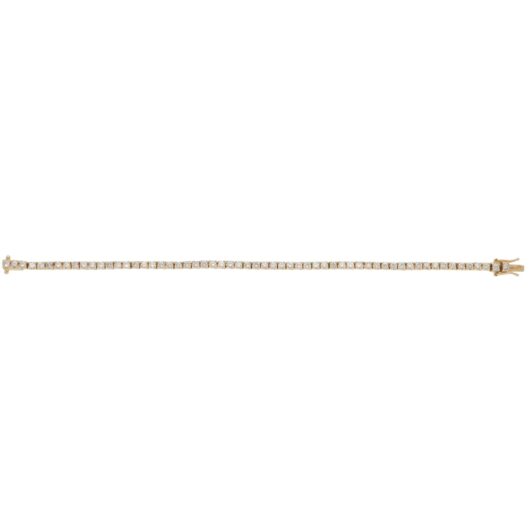 Vintage 2.95ct Diamond Line Tennis Bracelet in Yellow Gold