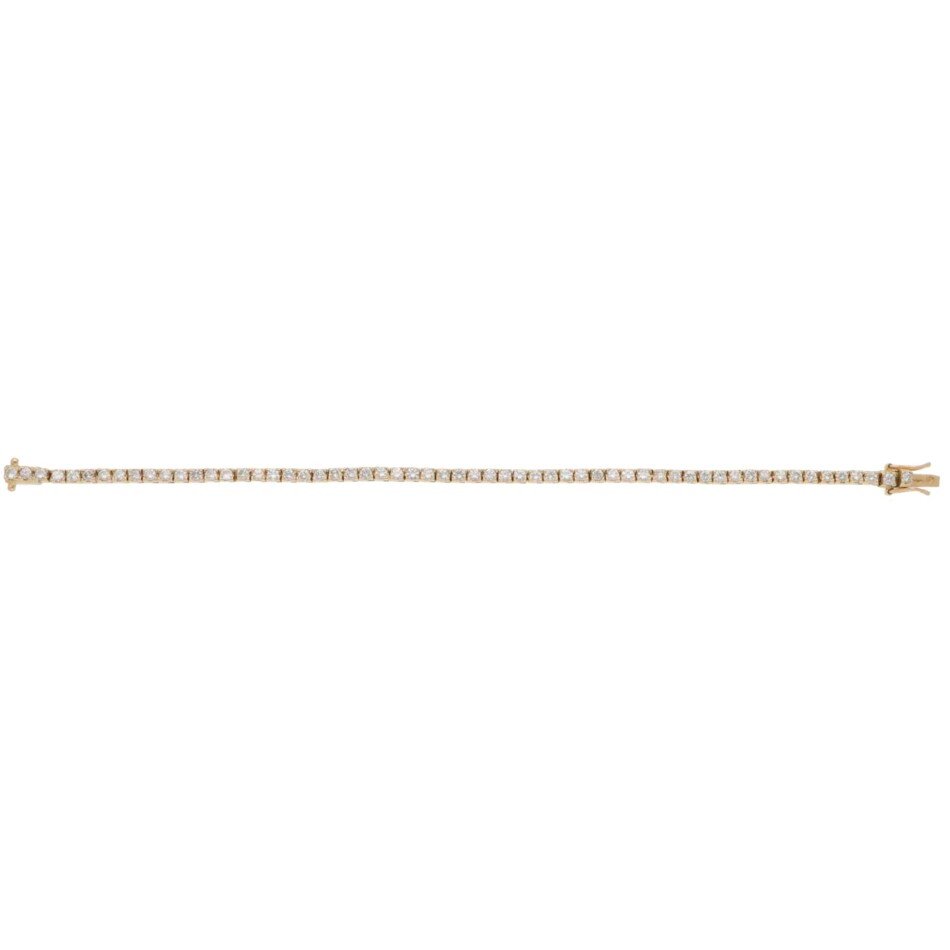 Vintage 2.95ct Diamond Line Tennis Bracelet in Yellow Gold