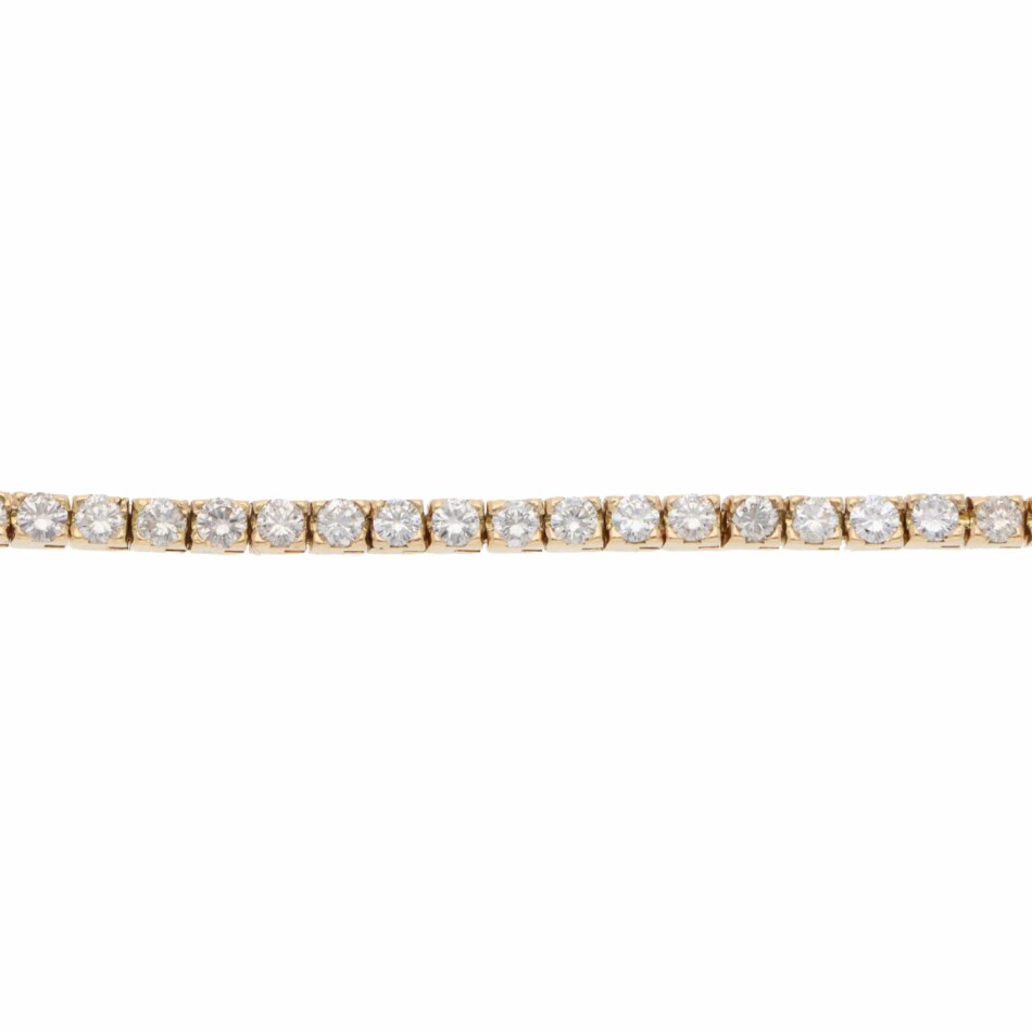 Vintage 2.95ct Diamond Line Tennis Bracelet in Yellow Gold