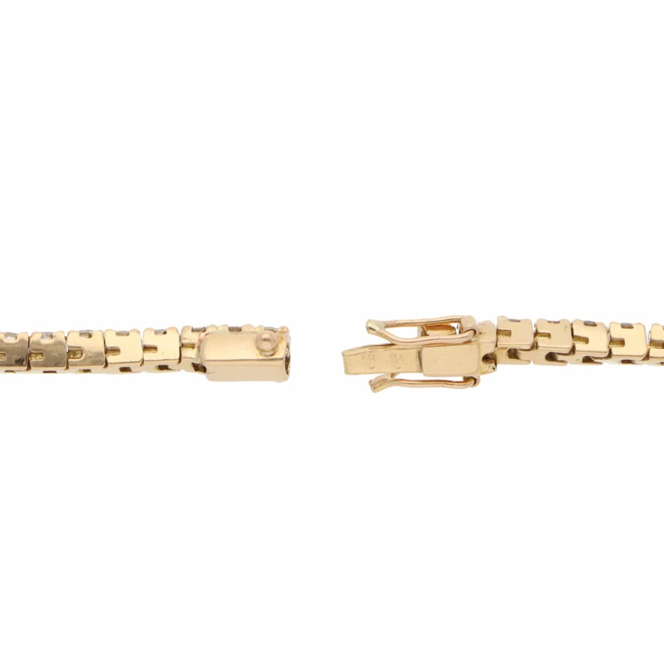 Vintage 2.95ct Diamond Line Tennis Bracelet in Yellow Gold