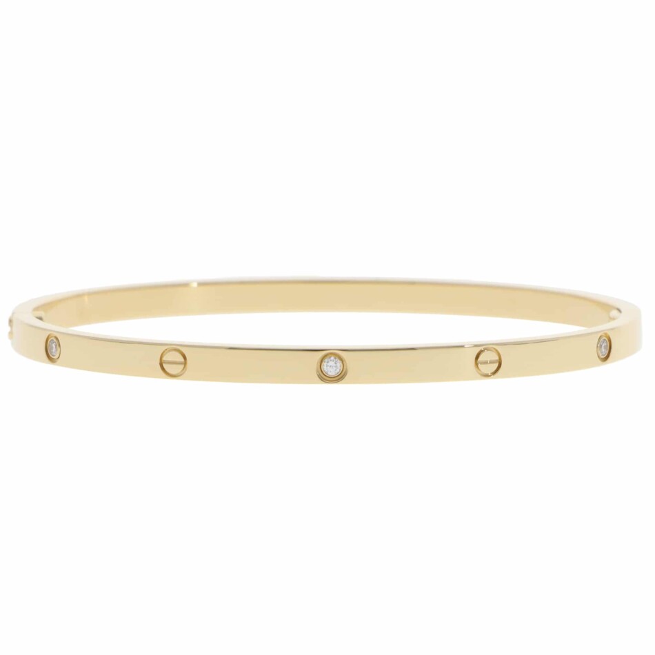 Vintage Cartier Six Diamonds LOVE Bracelet SM in Yellow Gold