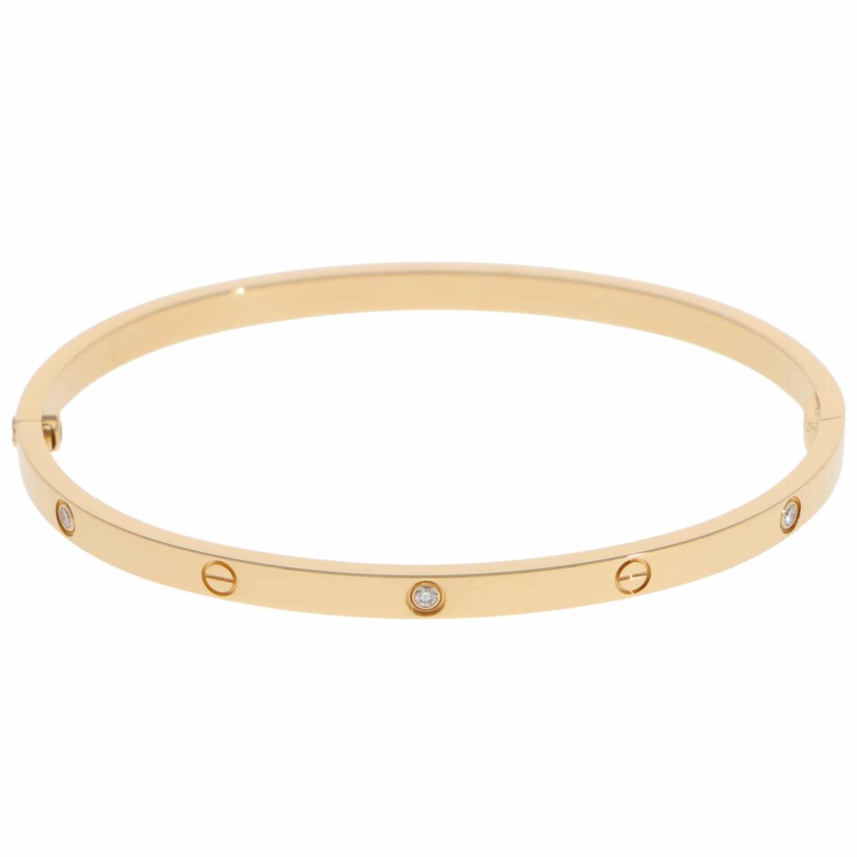 Vintage Cartier Six Diamonds LOVE Bracelet SM in Yellow Gold