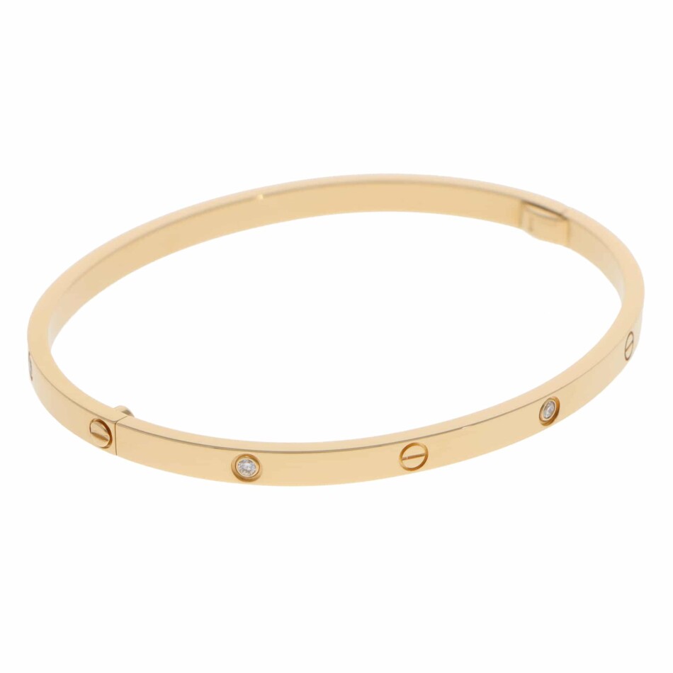 Vintage Cartier Six Diamonds LOVE Bracelet SM in Yellow Gold