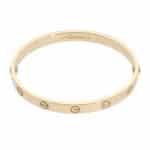 Vintage Cartier LOVE Bracelet in Yellow Gold, Size 19