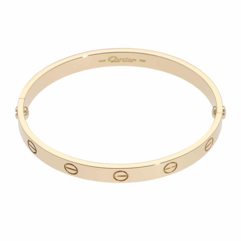 Vintage Cartier LOVE Bracelet in Yellow Gold, Size 17