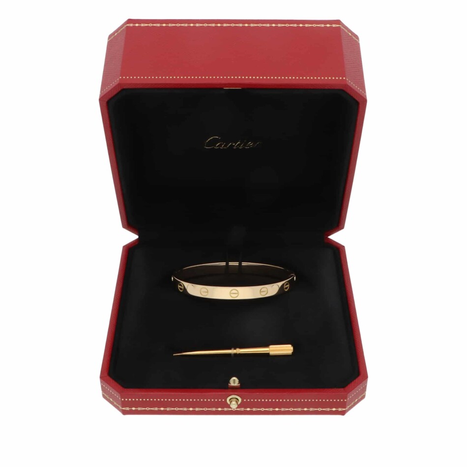 Vintage Cartier LOVE Bracelet in Yellow Gold, Size 17