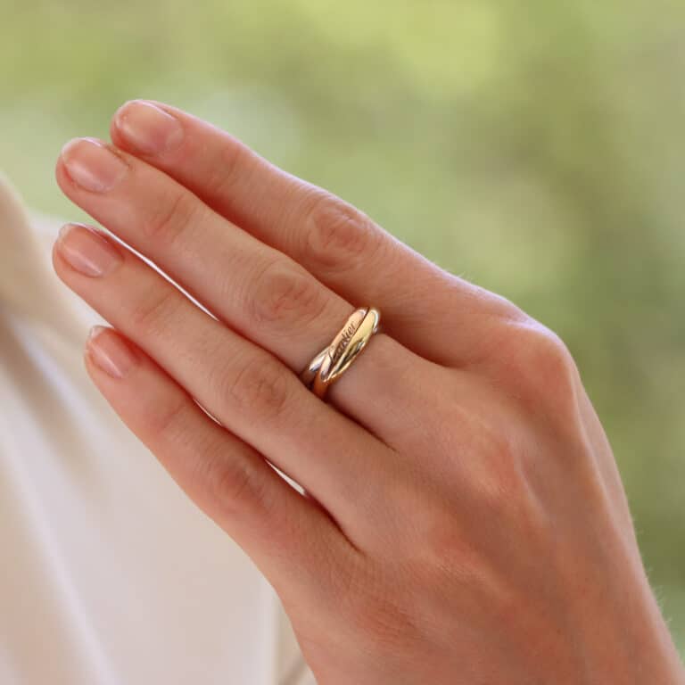 Vintage Cartier Trinity Ring SM in Gold, Size 53