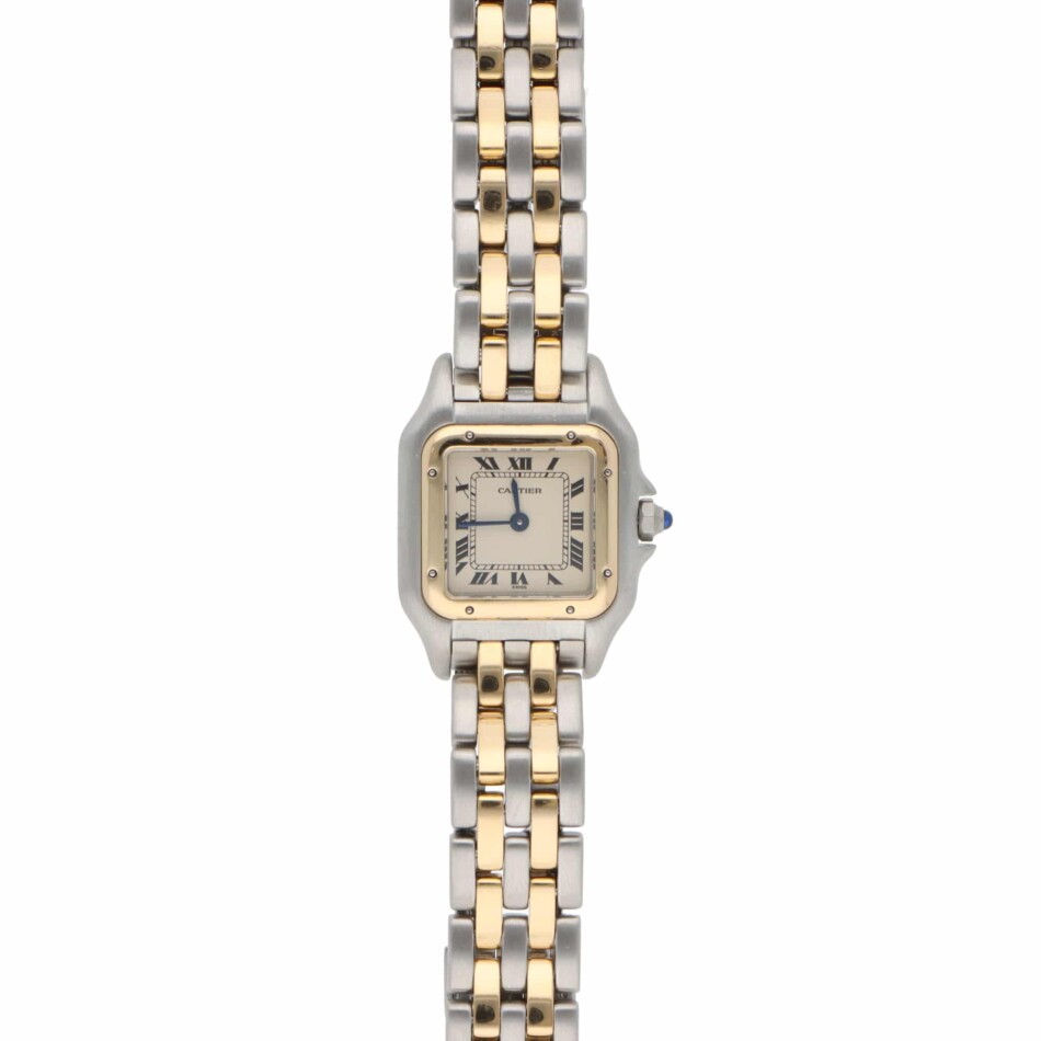 Vintage Cartier Panthère Steel and Yellow Gold Wristwatch