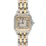 Vintage Cartier Panthère steel and yellow gold wristwatch