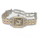 Vintage Cartier Panthère steel and yellow gold wristwatch