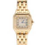 Vintage Cartier Panthère Gold Wristwatch with Diamond-Set Bezel