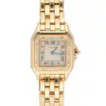 Vintage Cartier Panthère gold wristwatch with diamond-set bezel