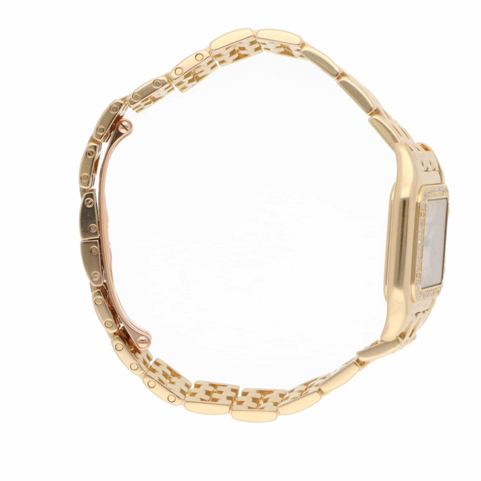Vintage Cartier Panthère Gold Wristwatch with Diamond-Set Bezel