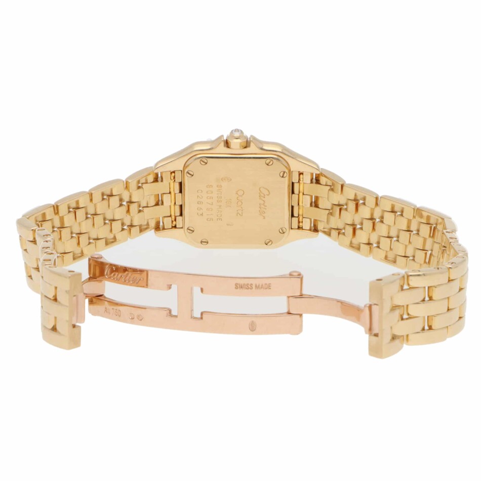 Vintage Cartier Panthère Gold Wristwatch with Diamond-Set Bezel