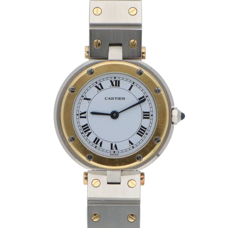 A Vintage Cartier Santos Vendome Steel and Gold Wristwatch