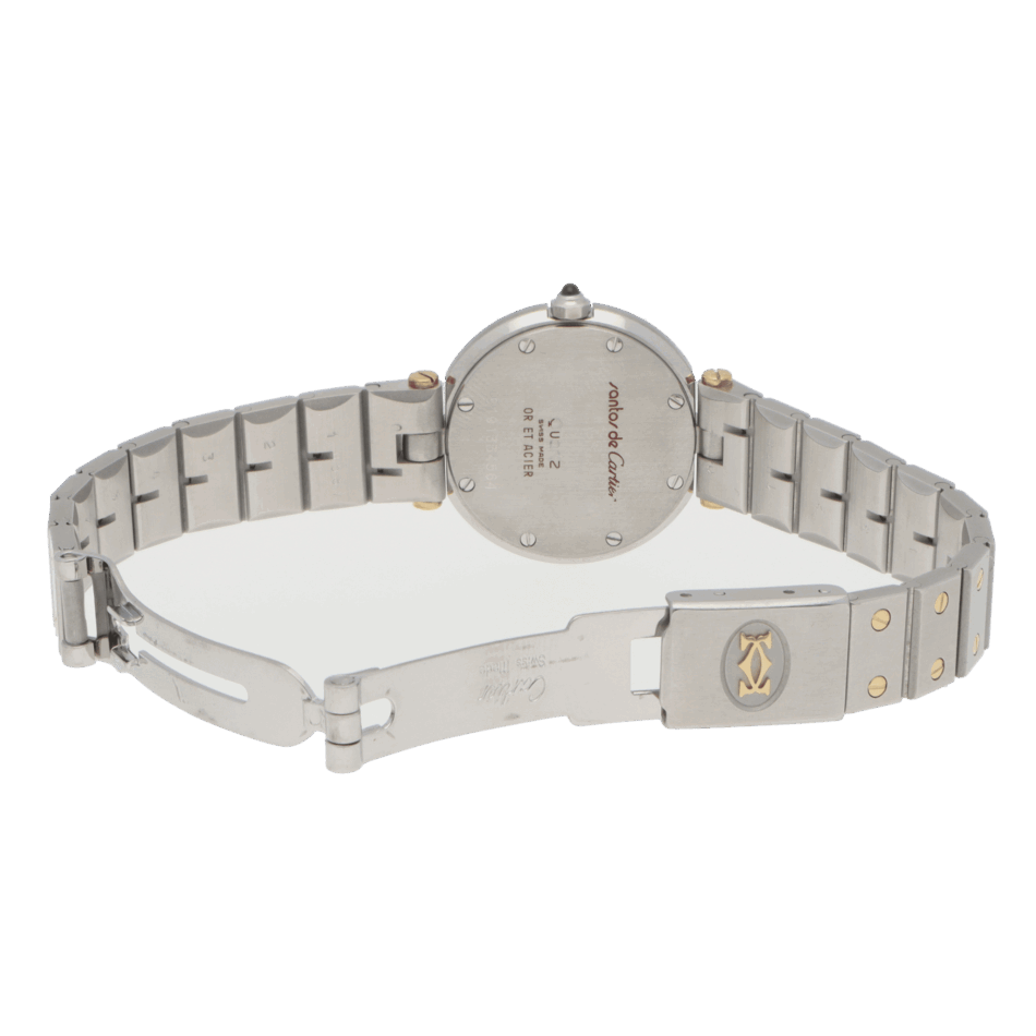 A Vintage Cartier Santos Vendome Steel and Gold Wristwatch