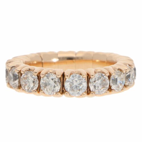 Contemporary Diamond Flex Eternity Ring in Rose Gold