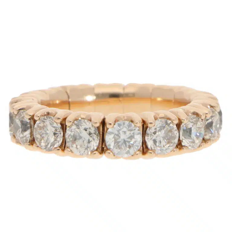 Contemporary Diamond Flex Eternity Ring in Rose Gold