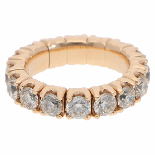 Contemporary Diamond Flex Eternity Ring in Rose Gold