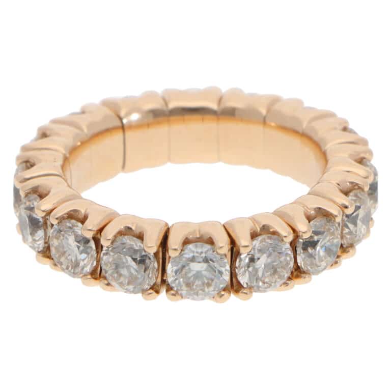 Contemporary Diamond Flex Eternity Ring in Rose Gold