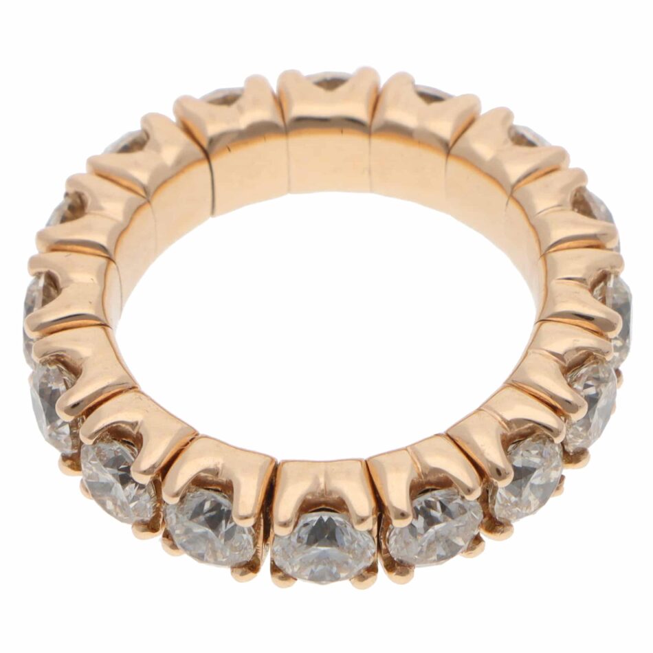 Contemporary Diamond Flex Eternity Ring in Rose Gold