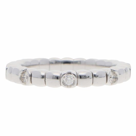 Contemporary Diamond Flex Ring in White Gold