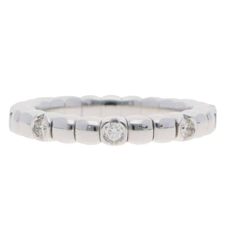 Contemporary Diamond Flex Ring in White Gold