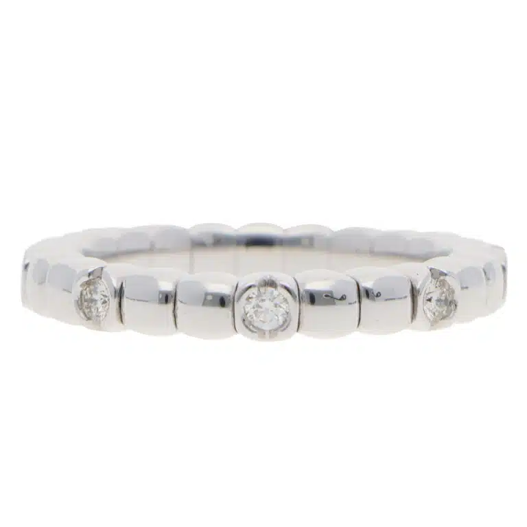 Contemporary Diamond Flex Ring in White Gold