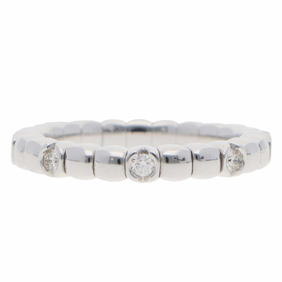 Contemporary Diamond Flex Ring in White Gold