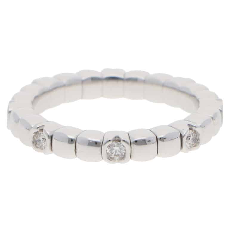 Contemporary Diamond Flex Ring in White Gold