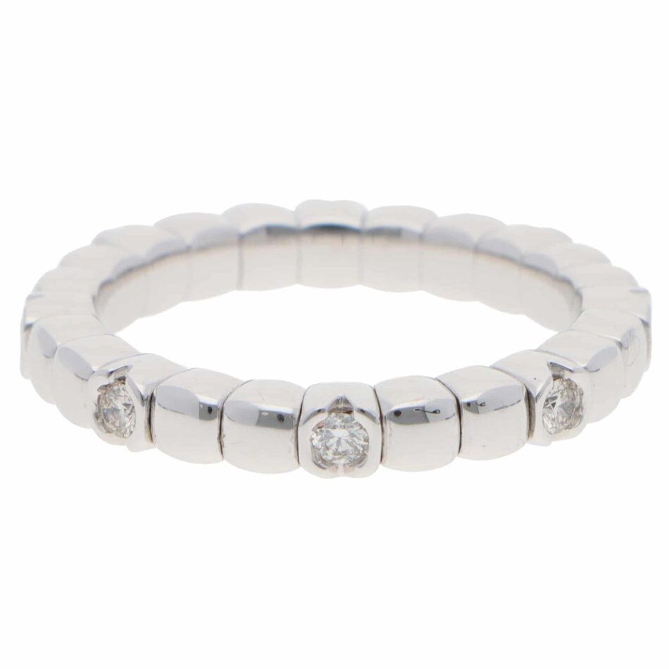 Contemporary Diamond Flex Ring in White Gold