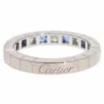 Vintage Cartier Lanières Sapphire and Diamond Half Eternity Ring