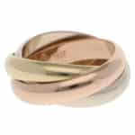 Vintage 1997 Cartier Trinity Ring Semi LM in Gold, Size 49