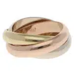 Vintage 1997 Cartier Trinity Ring Semi LM in Gold, Size 49