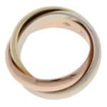 Vintage 1997 Cartier Trinity Ring Semi LM in Gold, Size 49