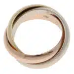 Vintage 1997 Cartier Trinity Ring Semi LM in Gold, Size 49