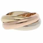 Vintage Cartier Trinity Ring Semi LM in Gold, Size 54