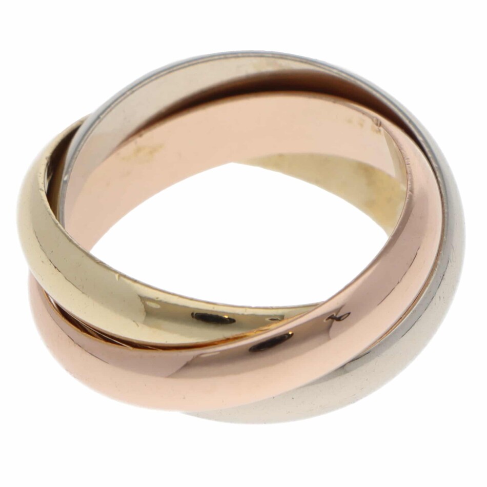Vintage Cartier Trinity Ring Semi LM in Gold, Size 54