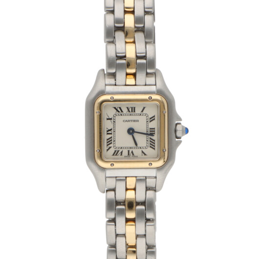 Vintage Cartier Panthere Steel and 1 Row Gold Watch