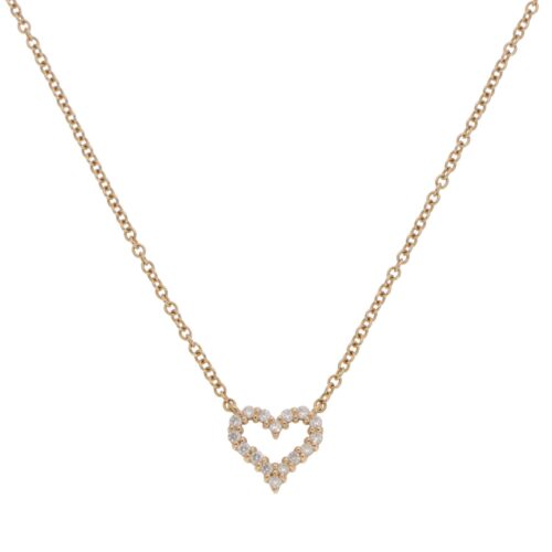 Vintage Tiffany & Co. Diamond Heart Mini Pendant Necklace