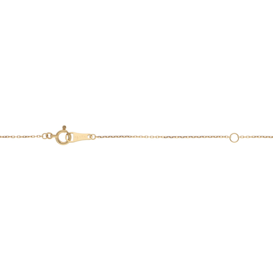 Vintage Agete Diamond Cross Necklace in Yellow Gold